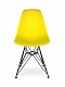Стул DSR (жёлтый), Eames Style Черные ножки купить с доставкой