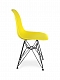 Стул DSR (жёлтый), Eames Style Черные ножки с доставкой